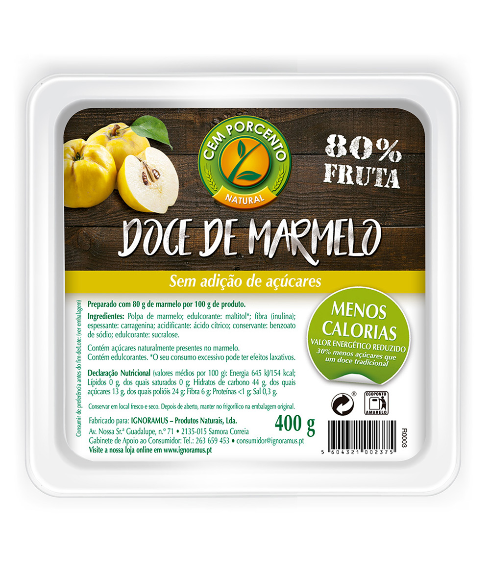 doce de marmelo sem açúcar 400g