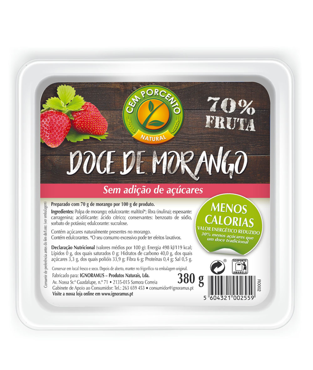 doce de morango sem açúcar 380g
