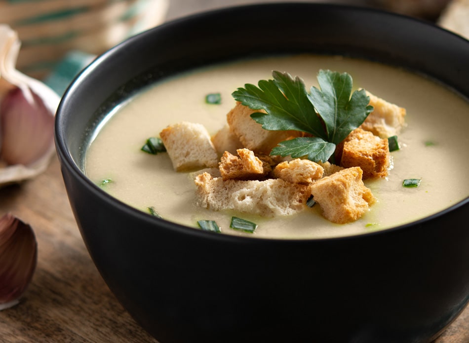 CREME DE COUVE-FLOR COM FLOCOS DE AVEIA