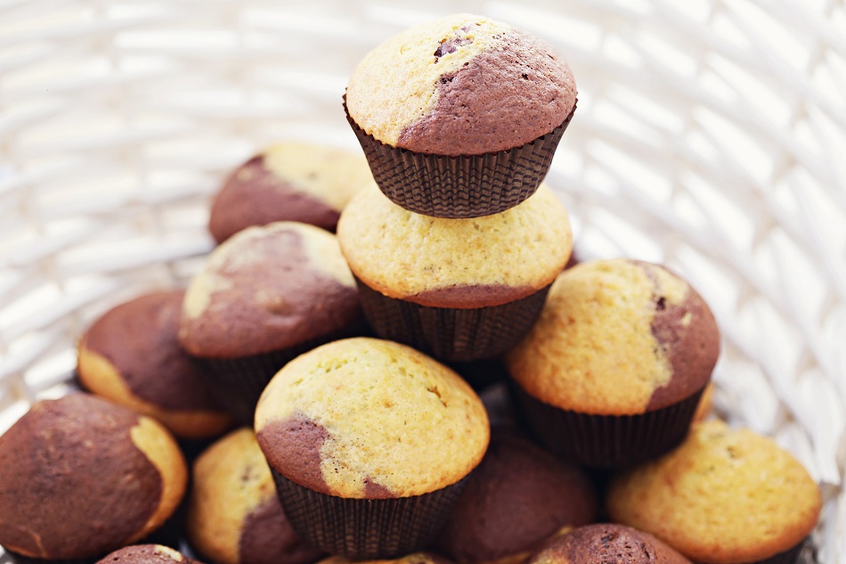 Cupcakes de Mármore Vegan