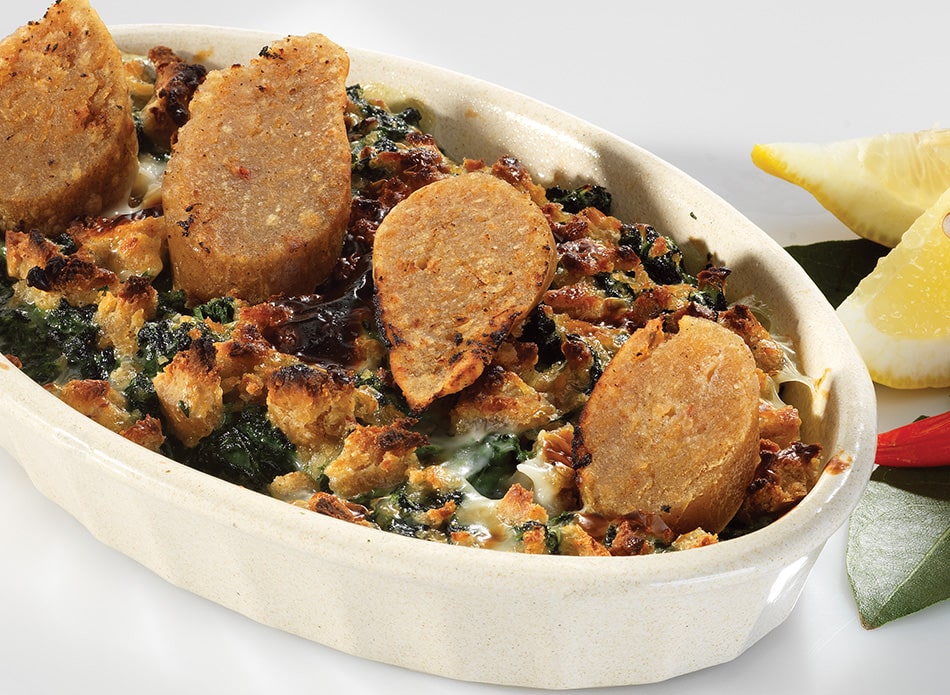 GRATINADO DE ESPINAFRES COM FARINHEIRA