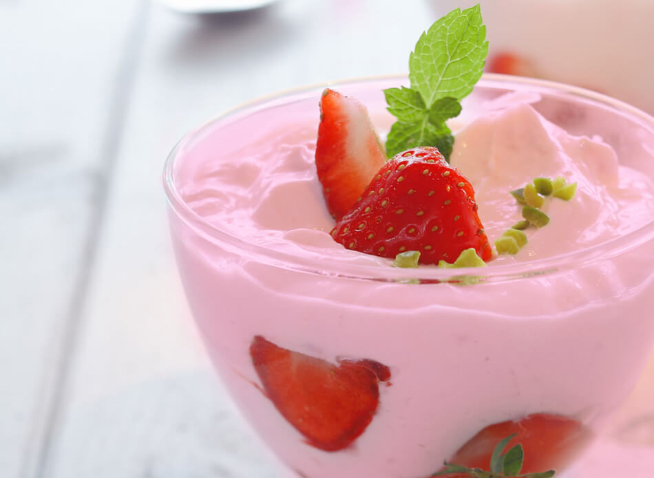 Mousse de Aveia e Morango