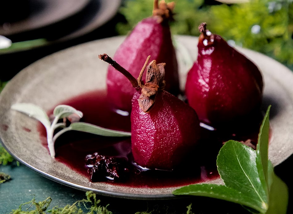 PERAS COM SUMO DE UVA