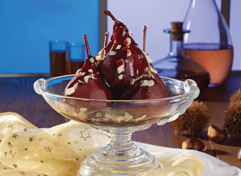 Peras em Sumo de Uva