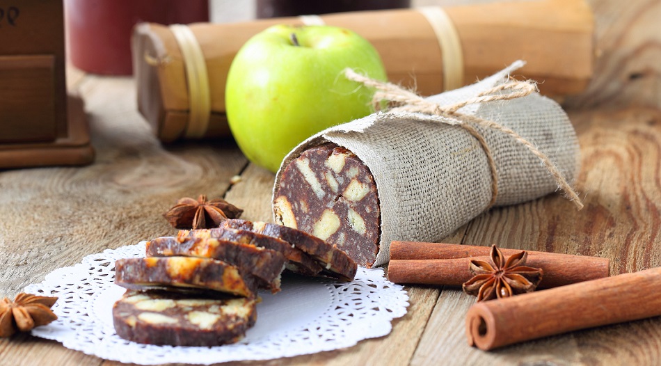 Salame de Chocolate Saudável